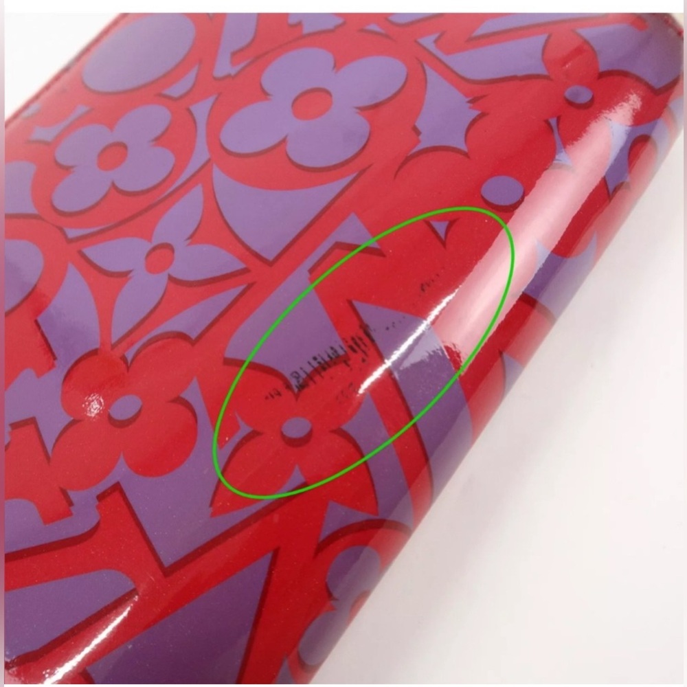Louis Vuitton Limited Edition Monogram Vernis Rose-Indien Red/Purple Wallet - Picture 5 of 11